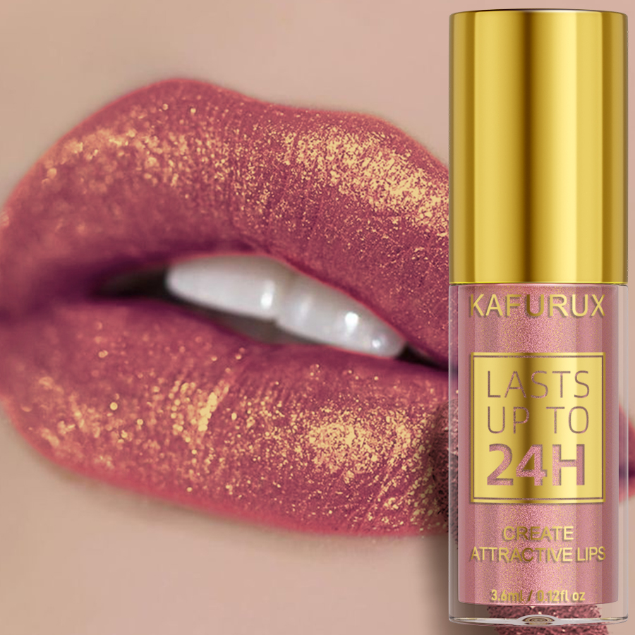 Lip Tint Korean - 1 шт., блестящий металлик, 14 цветов,