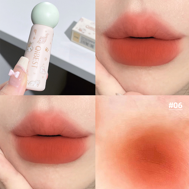 Lip Tint Korean - QIBEST милая бархатная матовая грязь для