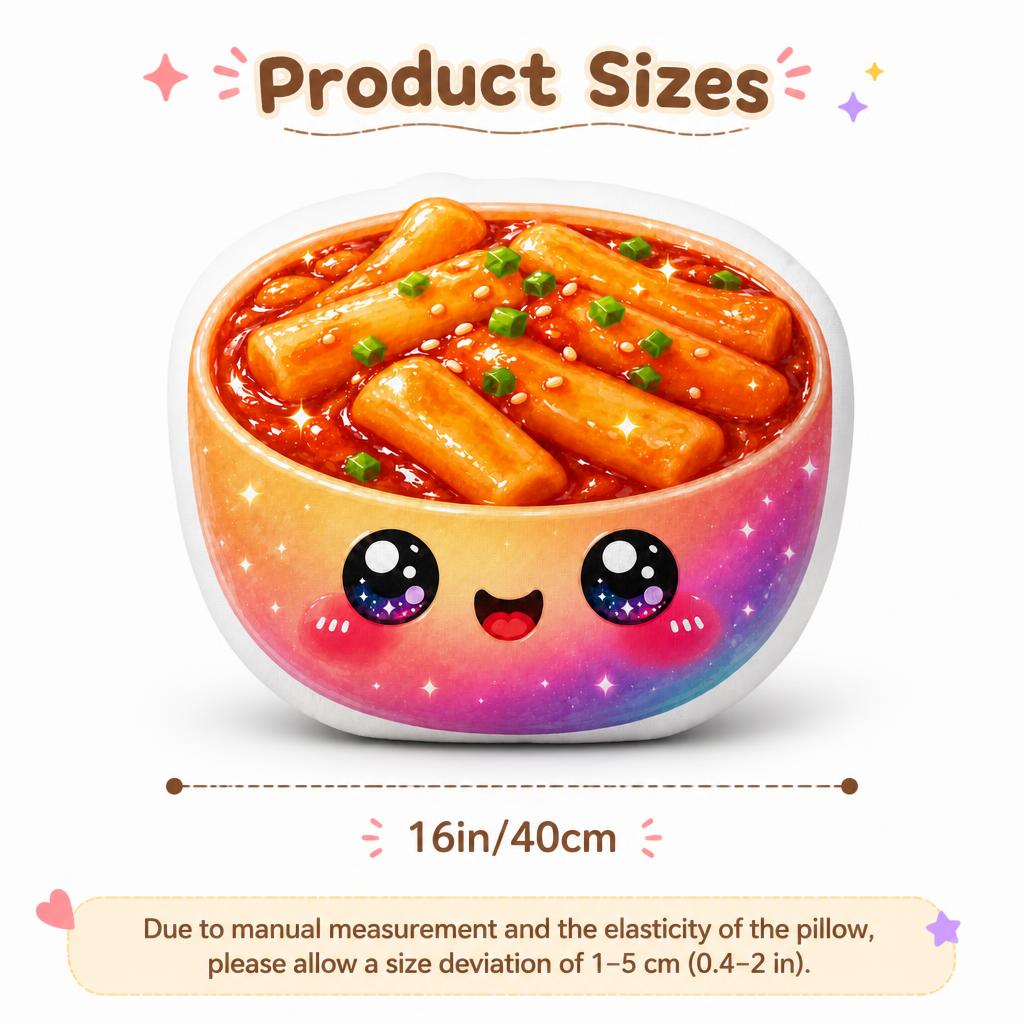 Плюшевая подушка-игрушка в фор – обзор и цена Tteokbokki Rice Cake