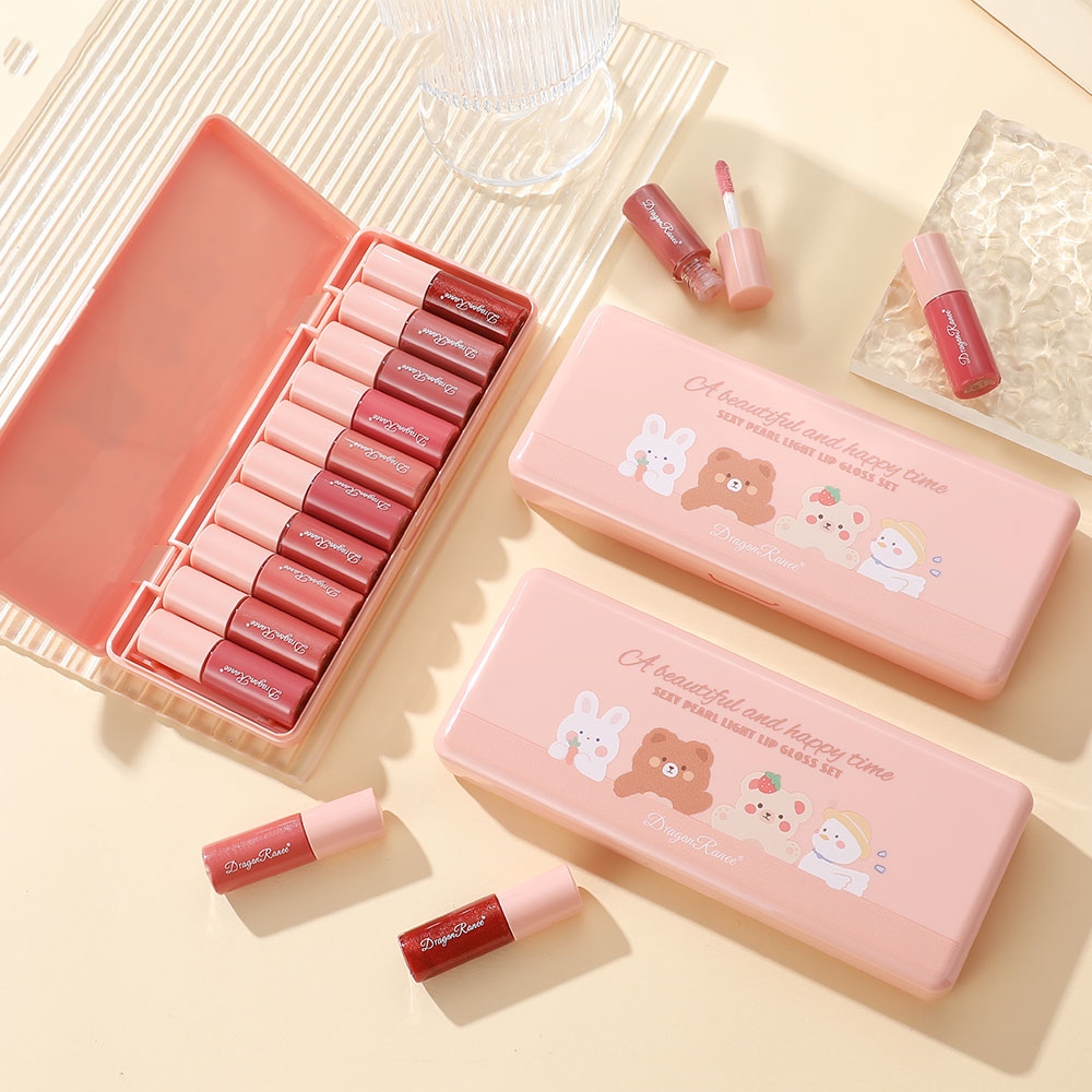 Набор из 10 мерцающих блесков  – обзор и цена Lip Tint Korean